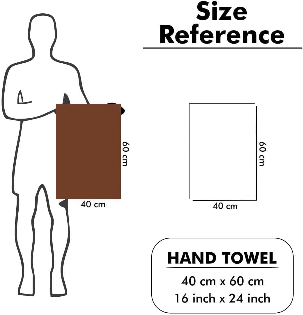Black Gold The Finer Touch Soft Hand Towel 600 Gsm | Ultra Absorbent, Quick Drying, Cotton-Feel Microfiber Blue & White Stripes -Pack Of 3