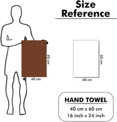 Black Gold The Finer Touch Microfiber Hand Towel 750 Gsm | Soft & Quick Dry, Super Absorbent, Lightweight Towel (Green & White) - Pack 0f 3