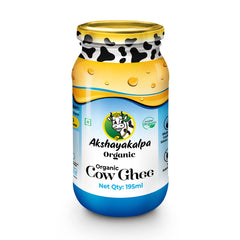 Organic Desi Cow Ghee By Akshayakalpa Organic | Rich In Vitamins A, D & K Healthy Desi Ghee Perfect For Nourishes Skin | (195ml) 6.5 Ounce | Jar Pack