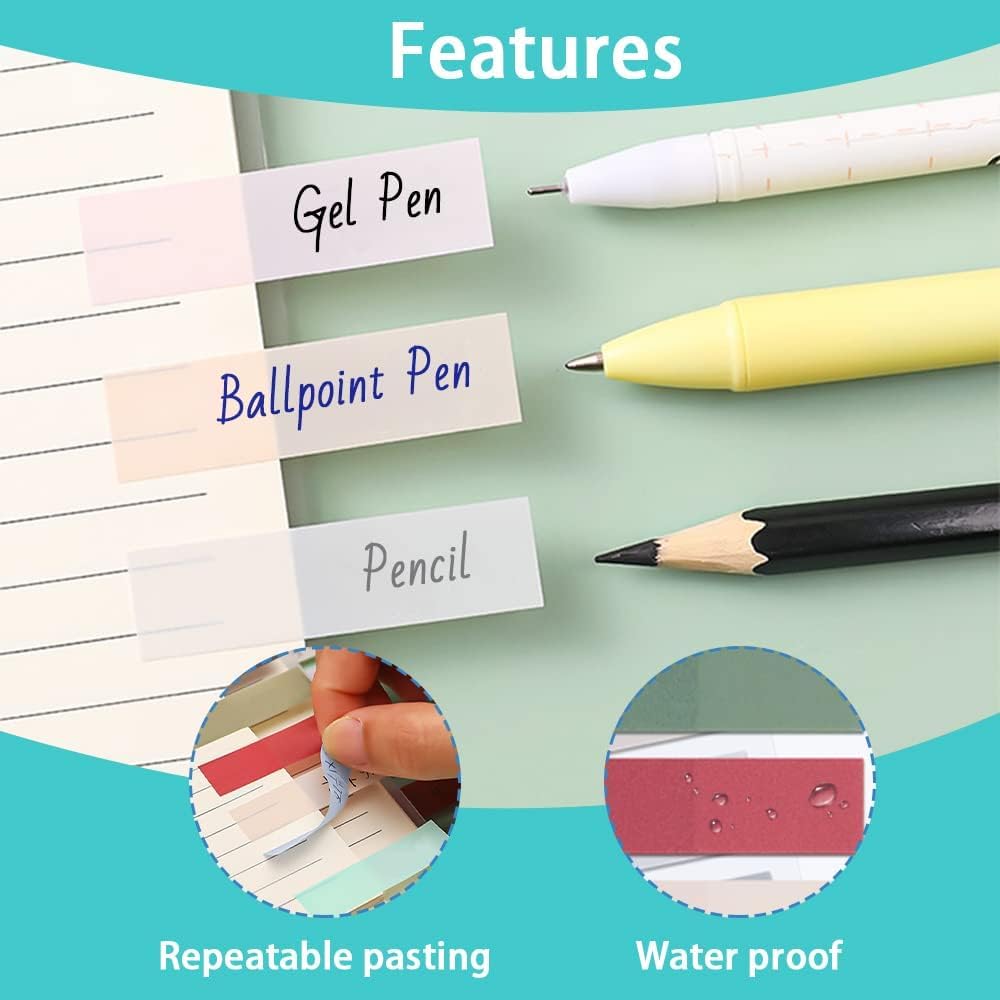 200 Sheets Premium Transparent Index Tabs & Arrow Sticky Notes Set, Memo Pads - Multicolor