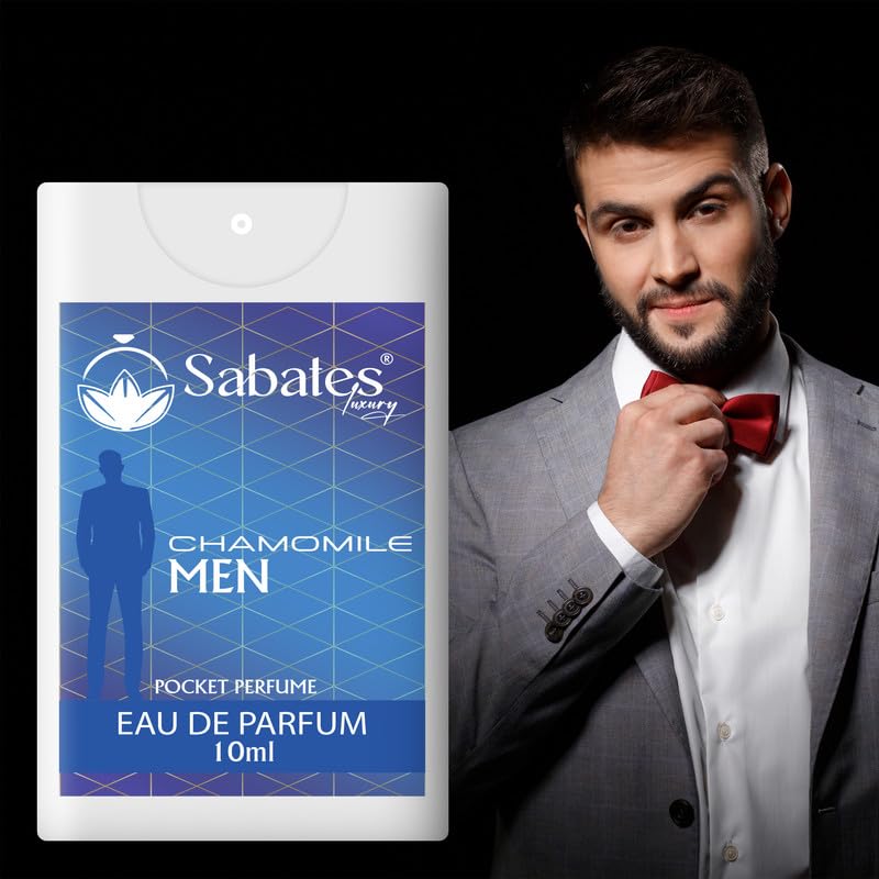 Sabates Chamomile Eau De Parfum For Men Each 10ml 0.3 Fl.oz Combo Of 2 | Long-lasting Refreshing Fragrance Fresh And Confident All-day