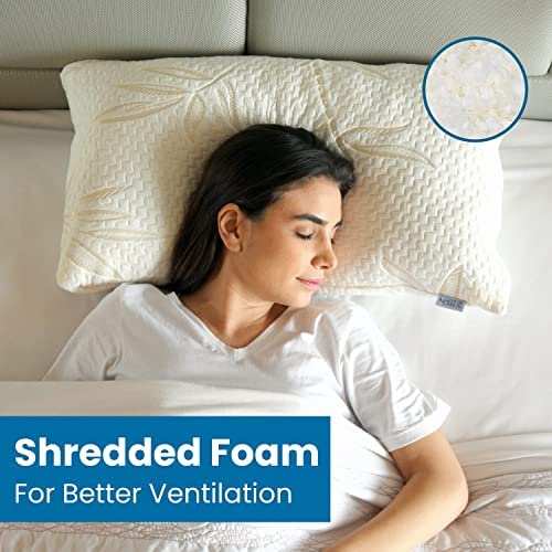 Cool Gel Orthopedic Memory Foam Pillows, Cervical Pillow For Neck Pain Relief | King Size - 35lx20w Inch, Shoulder Pain Relief- Bed Pillow For Sleeping, Ergonomic Support - Bamboo Memory Foam