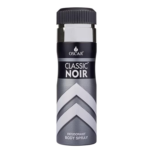 Oscar Classic Noir Long Lasting, Premium And Skin Friendly Deodorant Body Spray For Unisex, 200ml 6.7 Fl.oz.