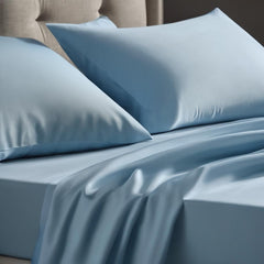 Elastic Fitted 2 Bedsheet With 4 Pillow Cover, King Size - 72 X 72 Inches, Light Blue | Durable & Long-Lasting | Premium Fabric Is Lightweight, Soft & Comfortable