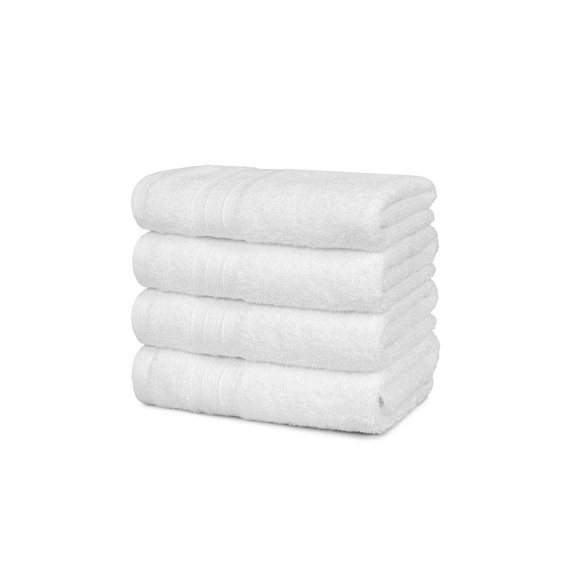 Trident Soft Comfort Air Rich Towel 100% Cotton Hand Towel For Daily Use, 500 Gsm Highly Absorbent Towels For Men/Women, 4 Pcs (White)