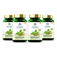 Search Wellness Ashwagandha For Stress Relief Anti - Inflammation Ayurvedic Medicines Enhances Energy Levels, Immunity Booster For Adults | 60 Capsules 100gm 0.2lbs Each Pack Of 4