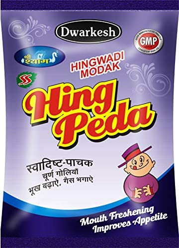 Dwarkesh Shree Shyam Hingwadi Modak Hing Peda 500gm, (100gm *5)