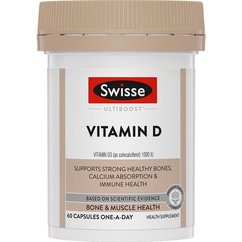 Swisse Vitamin D - 100% Rda Of Vitamin D3 High Absorption Vitamin D3 For Healthy Bones, Immunity & Strong Muscles | 90 Tablets , 150gm 0.3lbs