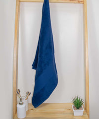 Rangoli Soft Absorbent Durable Towels Earthly Egyption Cotton Plush Oversized Bath Towel 600 Gsm (Navy Blue)