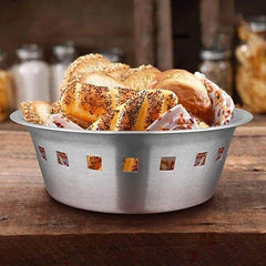 High Grade Stainless Steel Majestic Bread Basket 20.5 Cm, Silver | Rust Free, Easy To Clean & Dishwasher Safe