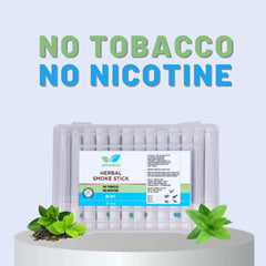 Herbals Mint Flavour Cigarette, Tobacco & Nicotine Free Herbal Smoke Sticks - 1 Packet (25 Sticks)