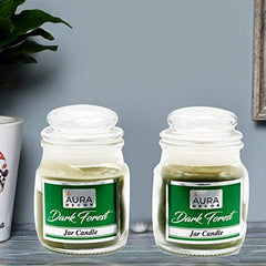 DARK FOREST FRAGRANCE JAR CANDLES | BURNING TIME 30 HOURS | PERFECT GIFT SET 2