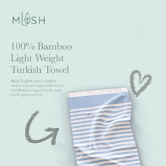 Mush Bamboo Turkish Towel 280 Gsm | 100% Bamboo Ultra Soft, Absorbent & Quick Dry Towel For Bath, Beach, Pool, Travel, Spa & Yoga (Yellow + N. Peach + Lilac & Muted Blue)