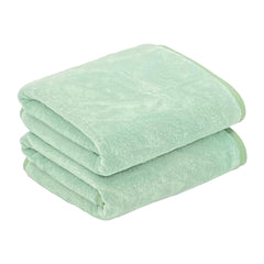 Patpug Ultra Soft Microfiber Hand Towel 400 | Comfortable, Fade Resistant, Highly Absorbent, Quick Drying Towel (Light Green) - 2 Piece