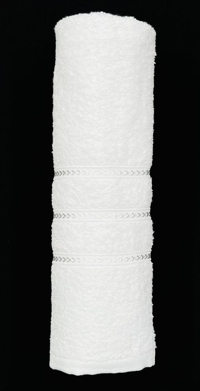 Bombay Dyeing Flora Small Size Bath Towel 500 Gsm - White