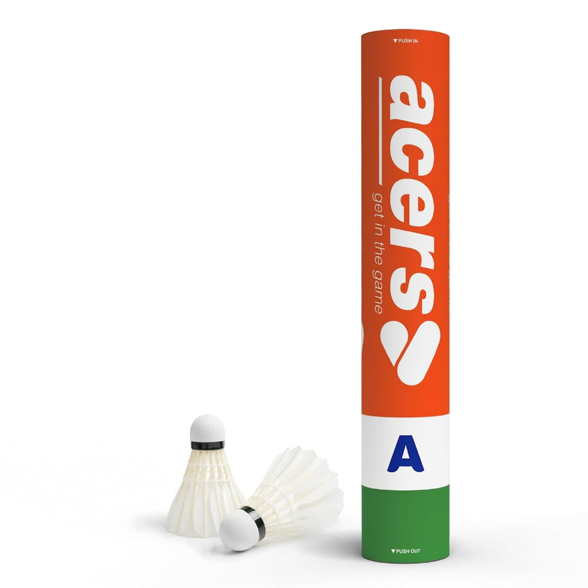 Acers A Grade White Feather Badminton Shuttlecock | Pack Of 12 , White | Proudly Crafted In India