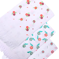 100% Cotton Premium White Printed Bath Towel 600 Gsm | Suitable For Bath, Travel, Hotel, Spa, Gym, Yoga, Saloon, Sports (2 Pcs)