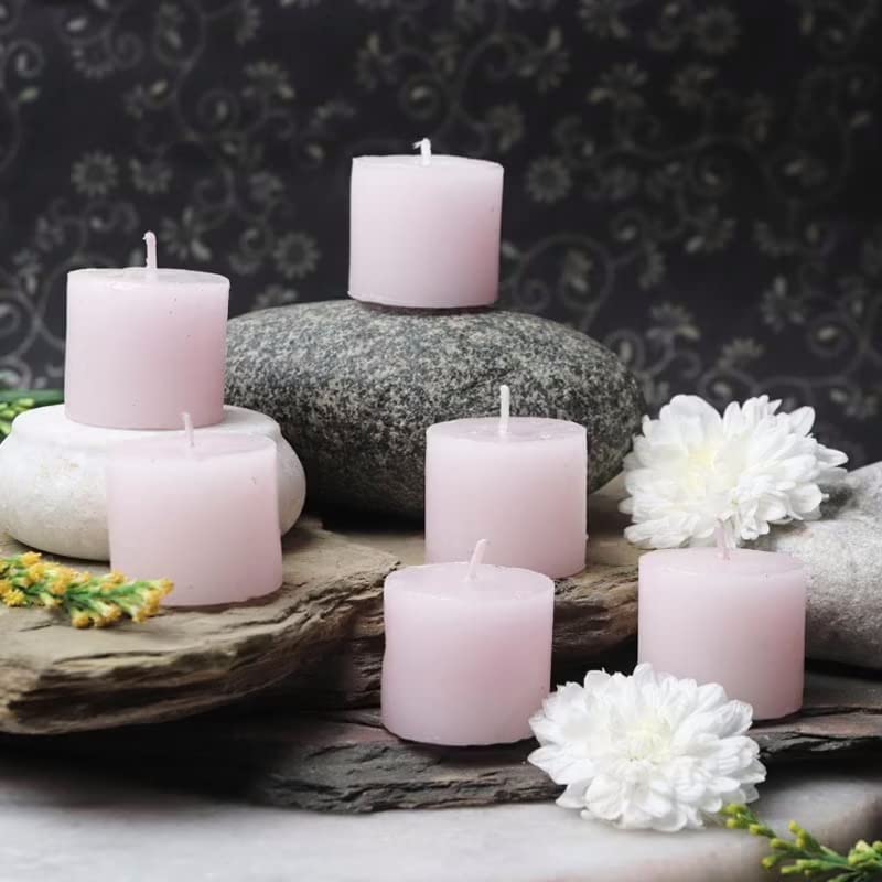 PURPLE LAVENDER FRAGRANCE VOTIVE WAX CANDLES SET OF 12 | BURNING TIME 10 HOURS