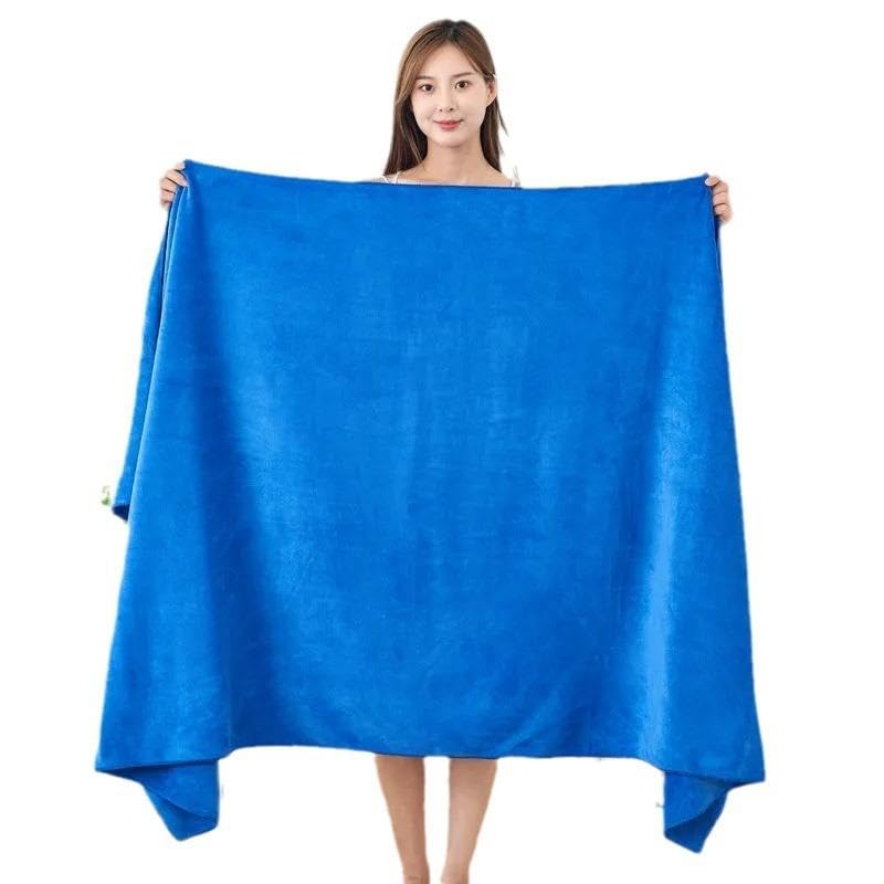 Black Gold The Finer Touch Oversized Microfiber Bath Towel 2600 Gsm | Soft Quick-Dry Microfiber Towel For Men & Women | Lightweight, Absorbent & Travel-Friendly (Royal Blue) - Pack Of 4