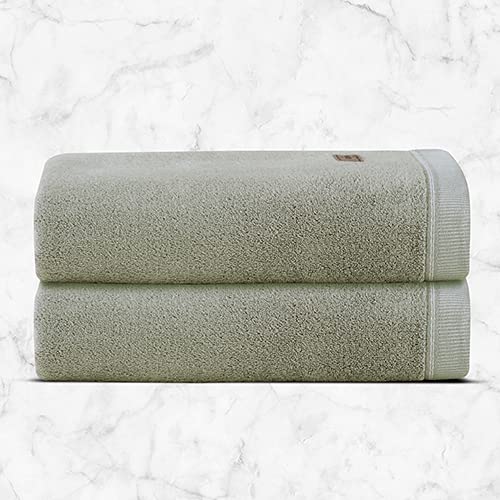 Spread Spain Bamboo Bath Towels 360 Gsm | Large Size Bamboo Bath Towel High Absorbent & Soft Bath Towel For Men & Women 2 Piece (Olive)