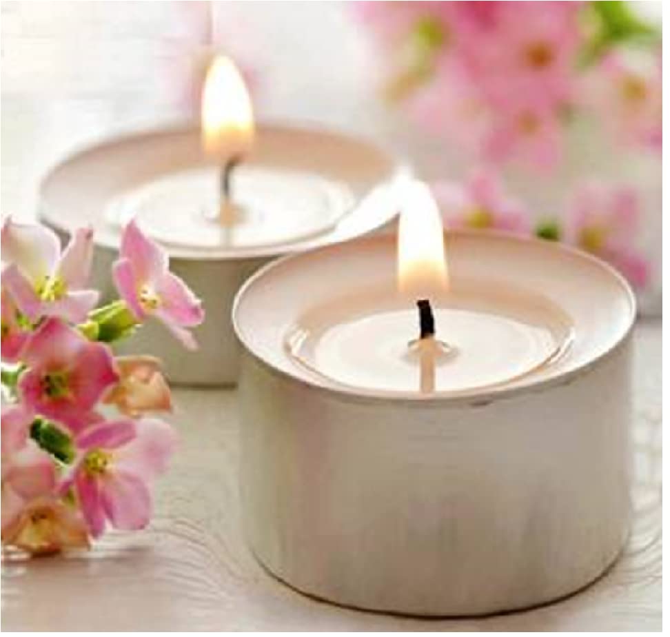 SMOKELESS TEALIGHT CANDLES 100% PURE WAX PACK OF 200 | PERFECT FOR EVENTS DECOR