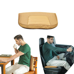 Memory Foam Pillow, Travel Lumbar Back Support Chair Cushion Pillow, Orange - 14 L X 10 W X 2.5 H Inch | For Back Pain Relief, Soft Pillow, Multiples Uses, Comfortable Pillow - Pack Of 1