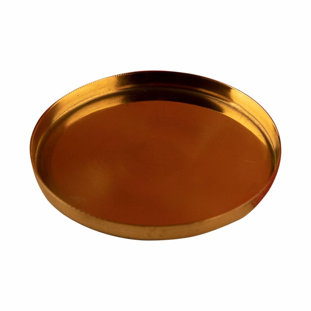 Handcrafted Brass Plate - Thali - Dinner Plate Serving Tableware | Golden Brass Non-Toxic