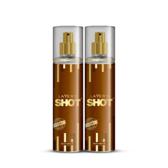 Layer'r Shot Ultima Fragrant Body Spray For Men | Long Lasting Fragrance 135ml 4.56 Fl.oz. Each Pack Of 2