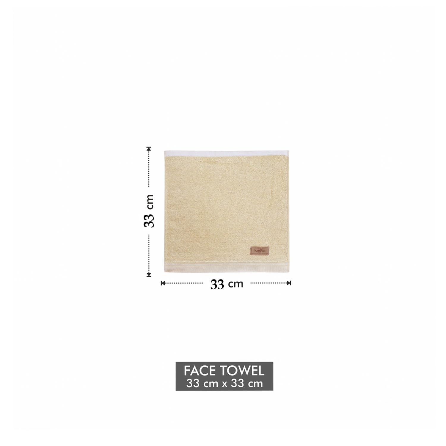 Spread Spain 100% Bamboo Face Towel 360 Gsm | Ultra Soft Absorbent, Quick Dry Towels For Facewash, Gym, Sports, Travel, Suitable For Acne Prone Skin | Pack Of 2 (Cream)