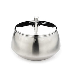 Stainless Steel Double-Walled Serving Bowl With Lid - Zenith Series | Floral Pattern Serving Pot - Small Dining Table Bowl | Curry, Rice, Sabzi Serving Bowl - Serve Ware, Dinnerware & Tableware