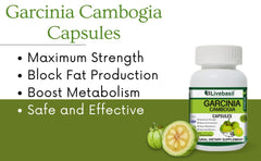 Livebasil Garcinia Cambogia Pure Extract Of Garcinia Cambogia Capsules Natural Weight Control Supplement | 60 Capsules 100gm 0.2lbs