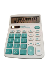 Reet- Basic Electronic Calculator 12 Digit Display (Artcic (Pecock Shade)) | Calculates Products Division