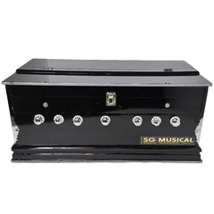 Musical Instrument Harmonium - 7 Stopper, 3 1/4 Octave, Double Bellow, Two Reeds (Base- Male), 39 Smooth Conditioned Keys | 2 Side Carry Handle