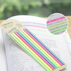 Transparent Memo Sticky Strips, Daily To-Do Checklist, Multicolor Strips - 200 Lines