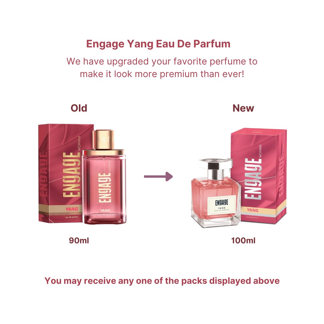 Engage Yang Eau De Parfum  | Floral & Fruity Fragrance , Skin Friendly Perfume Gift For Women, 90ml 3 Fl.oz.