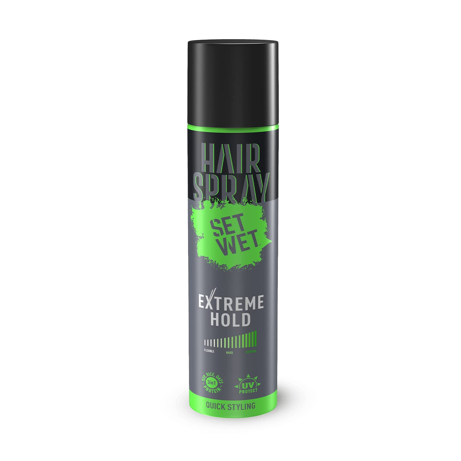 Set Wet Extreme Hold Styling Hair Spray For Men 200ml 6.7 Fl.oz. & Styling Hair Gel Vertical Hold  250ml 8.4 fl.oz.