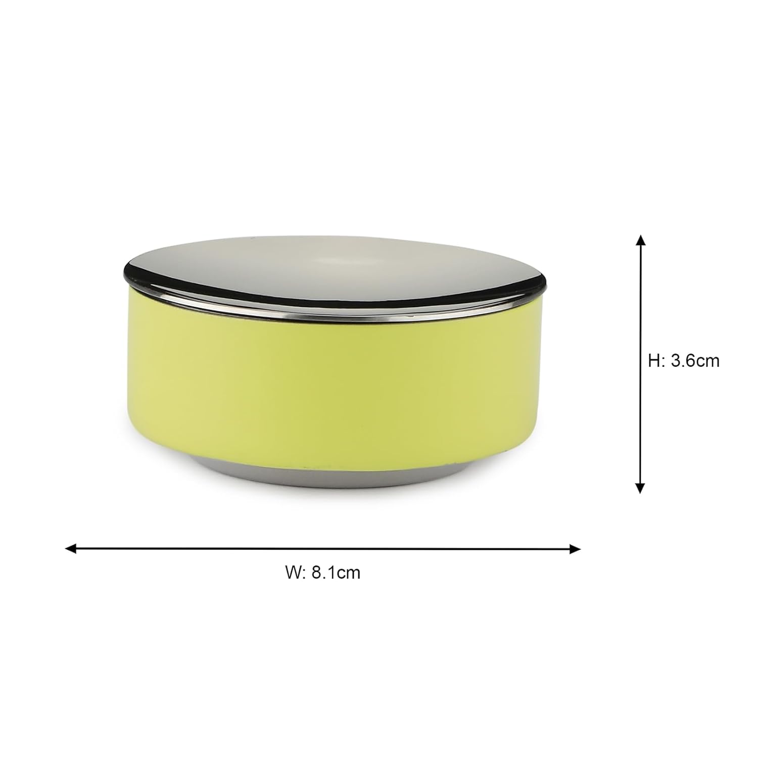 Stainless Steel Katori With Lid - Yellow & Silver, Bliss Series | Corporate Gifting For Diwali - Morning Drinking Cup | Ideal For Hot & Cold Drinks - Serve Ware & Tableware, Dishwasher Safe