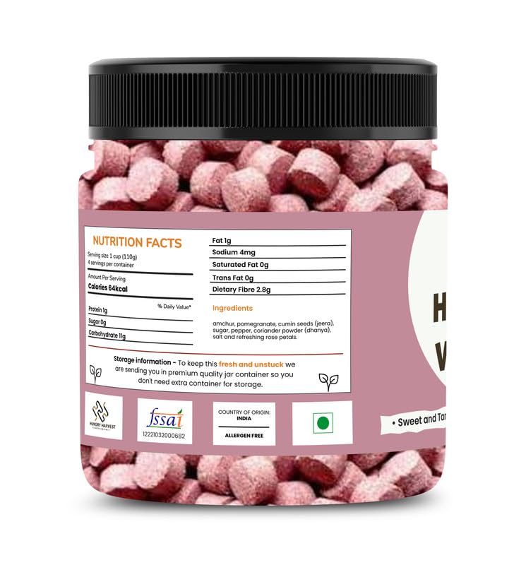 Hungry Harvest Hing Vati 400 Grams, | Digestive Mouth Freshener (Jar Pack)