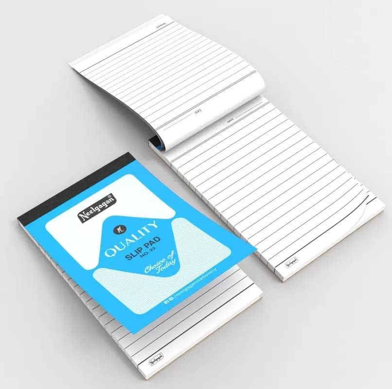 Slip Pad No.22, Ruled With 80 Sheet 160 Pages, Help Your Writing Straight & Organized, Pack Of 1