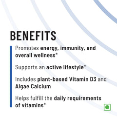 Unived Basics Multivitamin & Minerals Capsule For Men | 100% Rda Of All Vitamins With Algae Calcium & Plant Based Vitamin D3 Plus Important Minerals | 60 Vegan Capsules , 100gm 0.2lbs