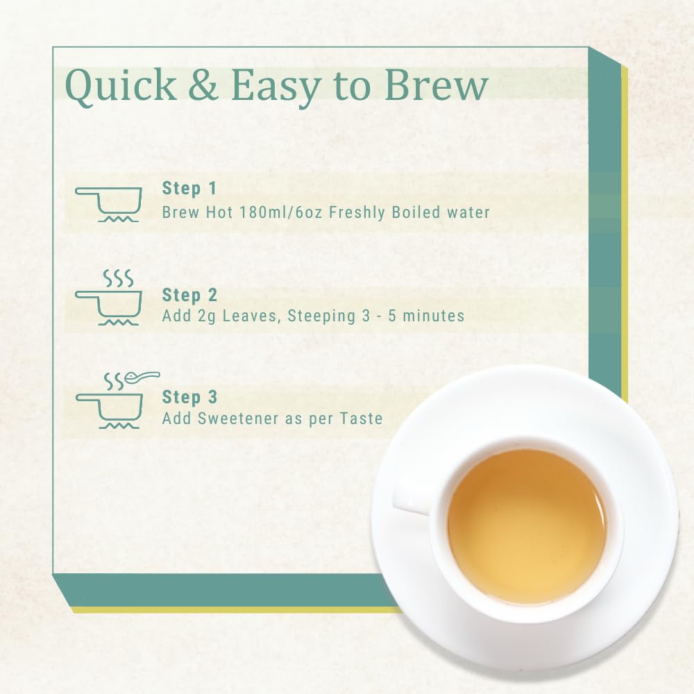 Tea And Twigs Oolong Darjeeling Tea - 50gm, 1.7 Ounce | Rich In Antioxidants, Refreshing Flavor - Low Caffeine, No Artificial Colors, Gluten Free