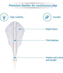 Zximpex Gold Series Badminton Feather Shuttlecock , With Eva - Based Cork Design | White , Pack Of 10