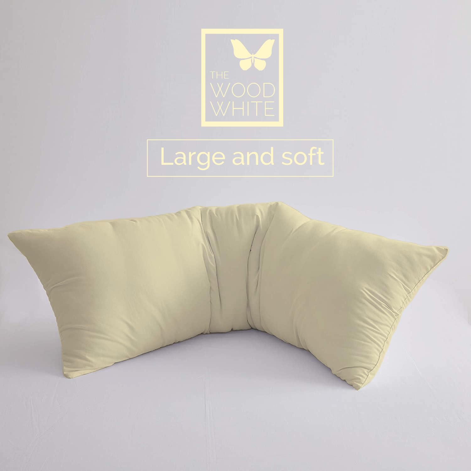 Soft Microfiber Hug Pillow For Sleeping, Full Body Pillow, Cream - 18 X 54 Inch | Long Pillow For Bed, Pregnancy Soft Pillow For Sleeping, Large Pillow, Neck Support, Multipurpose Use