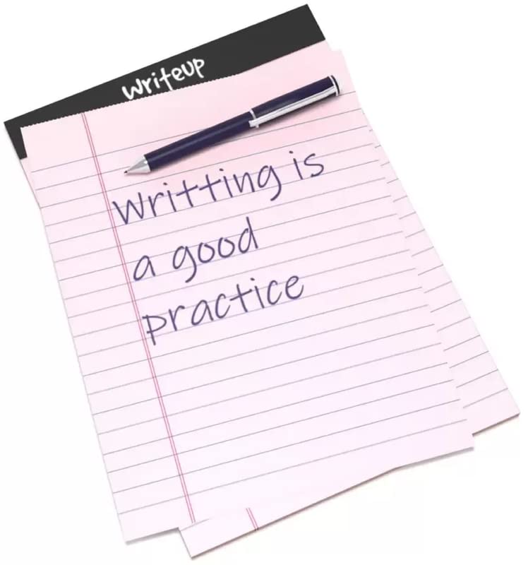 Writeup Pad For Office, Notes Writing, Premium, A5 Paper Ruled Note Pad 100 Pages (Pink) 6pcs