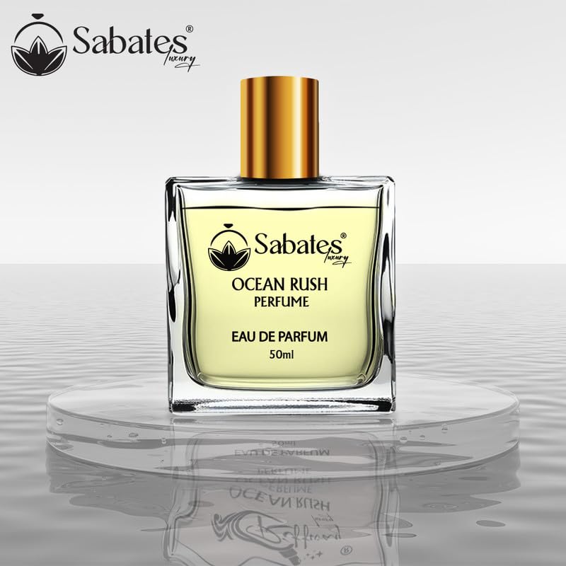 Sabates Ocean Rush Eau De Parfum 50ml 1.6 Fl.oz. |  Long Lasting Fresh Fragrance For Men & Women