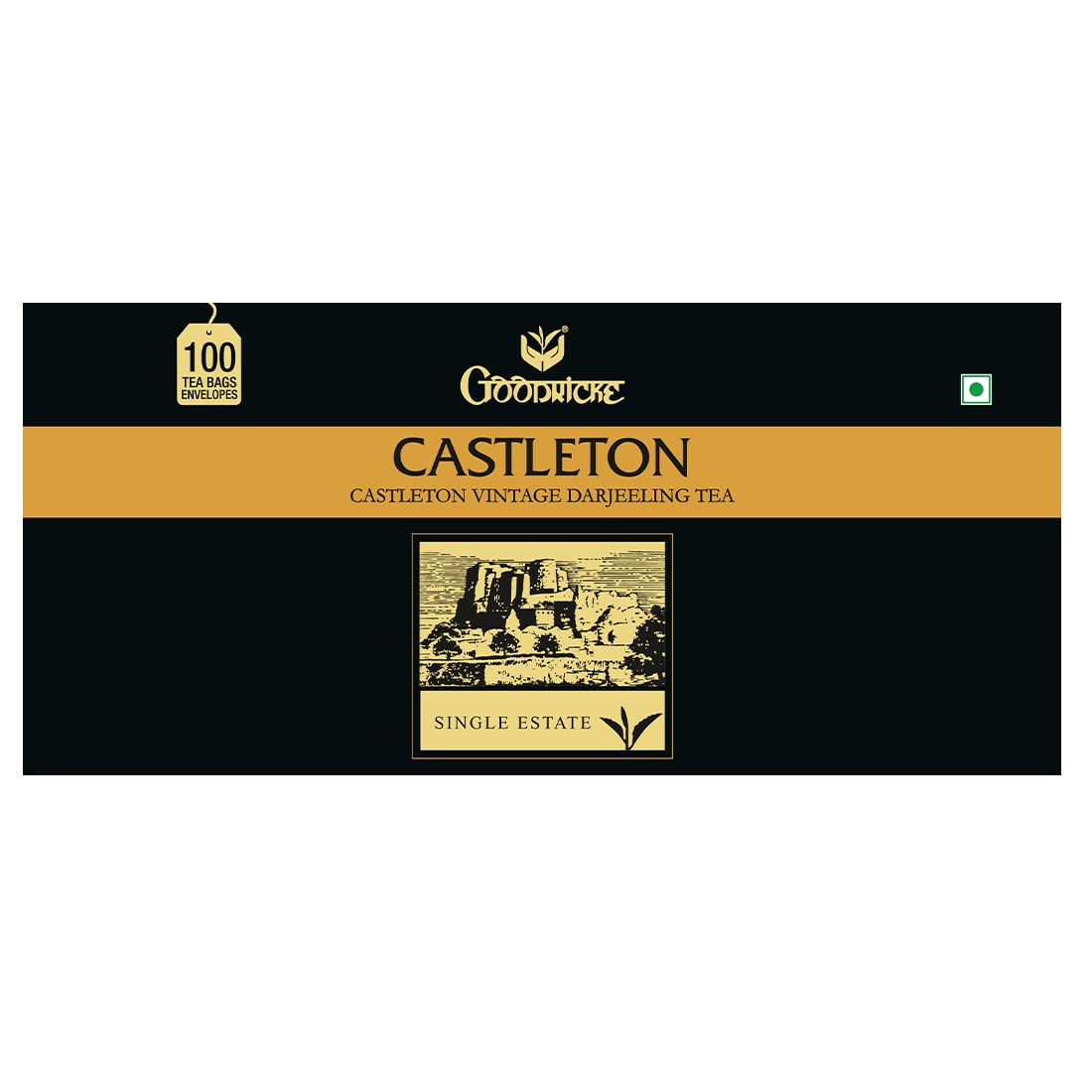 Goodricke Castleton Vintage Darjeeling Tea - 100 Tea Bags | Single Estate Premium Tea - Full-Bodied & Rich Taste | Low Caffeine