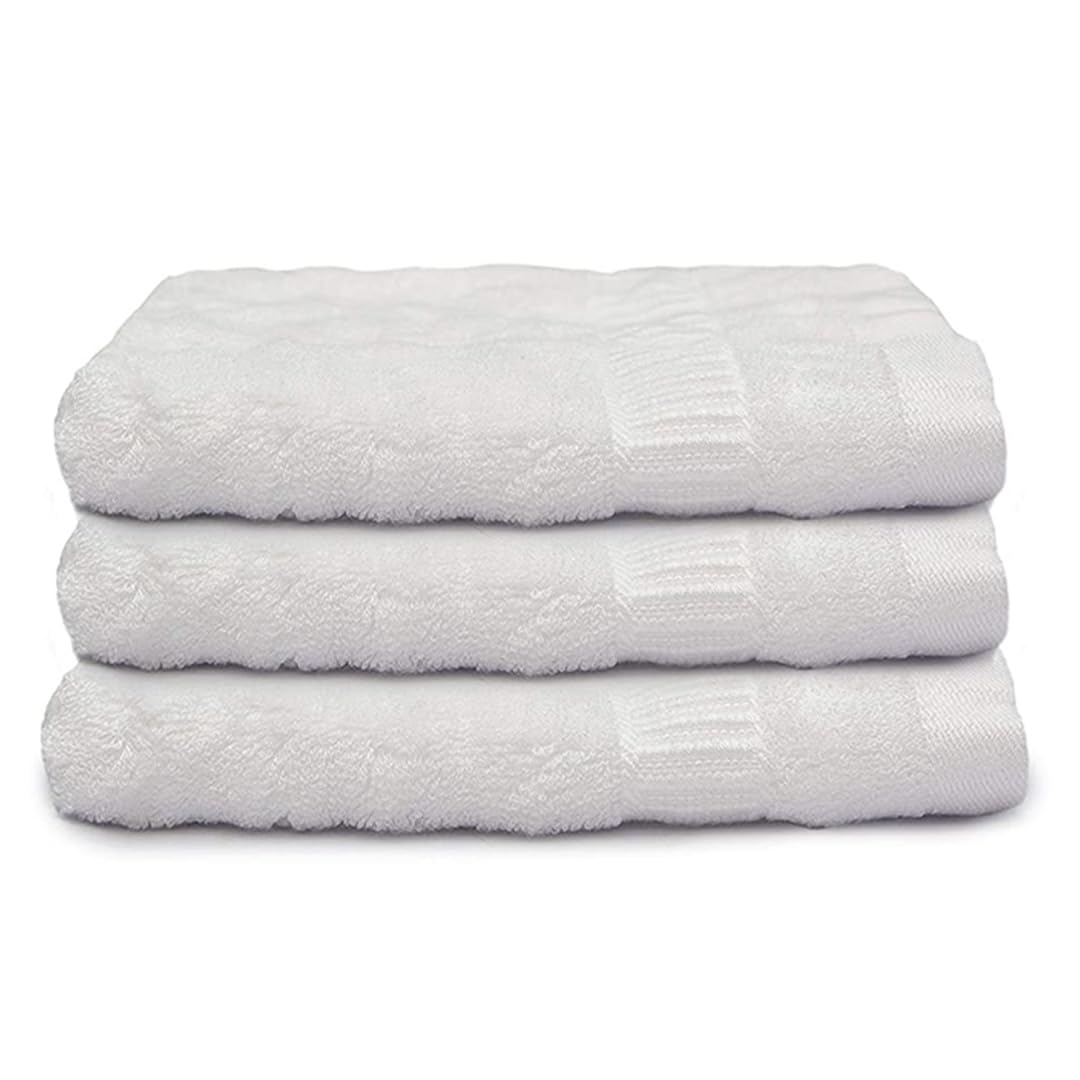 Mush 100% Bamboo Face Towel 500 Gsm | Ultra Soft, Absorbent, & Quick Dry Towels For Facewash, Gym, Travel | Pack Of 3 (White)