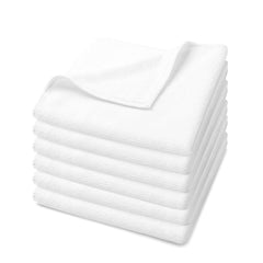 U & U Unique Utilities Microfiber Face Towels 400 Gsm | Gym Towels For Men & Women | Super Soft & Ultra Absorbent (White) -Set Of 6