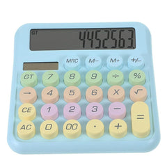 Justakeit Desktop Cute Calculator -12 Digit | Large Display | Big Buttons | Solar Power | Aesthetic Candy Color | For Office, School, Home