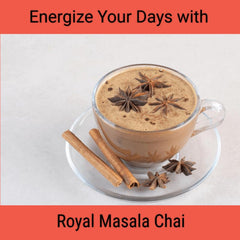 Tea Sense Royal Masala Chai - 200gm, 7.05 Ounce | Assam CTC, Ginger, Cardamom, Clove, Cinnamon, Black Pepper, Star Anise - Strong & Kadak Chai Patti, High Caffeine